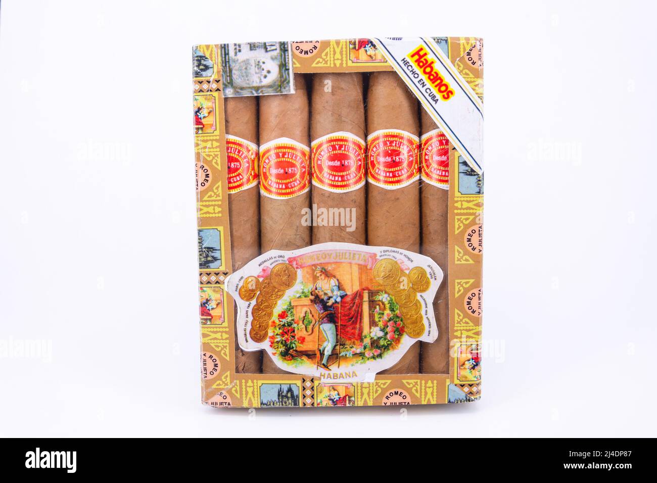 Confezione di sigari cubani Habanos, l'Avana Vecchia, l'Avana, la Habana, Repubblica di Cuba Foto Stock