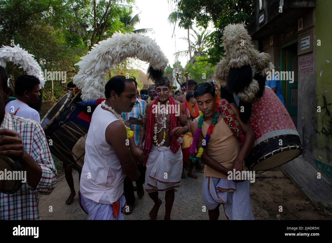 Il rito Gajan nel Bengala Occidentale, India. Foto Stock