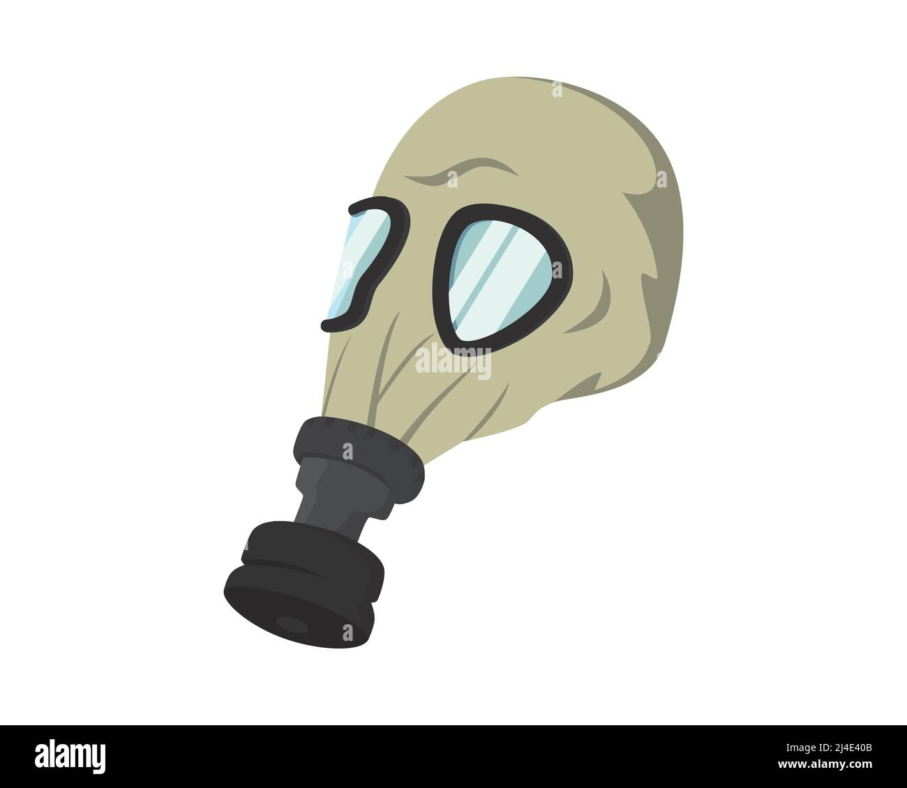 Vettore di illustrazione dettagliata maschera di gas militare Illustrazione Vettoriale