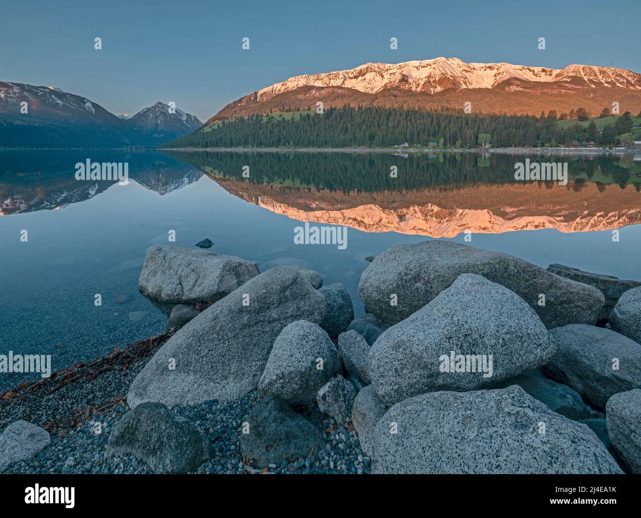 Il lago Wallowa e le Wallowa Mountains, Oregon Foto Stock
