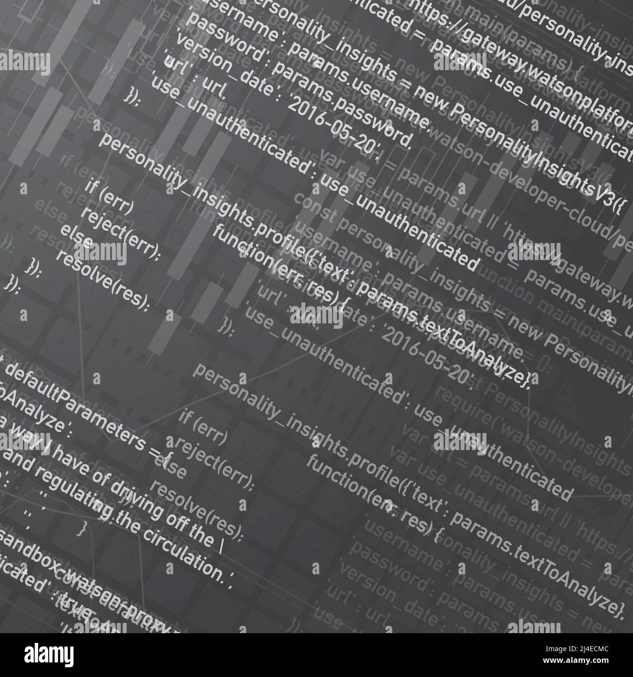 Sfondo del codice del programma grigio personalizzato Illustrazione Vettoriale