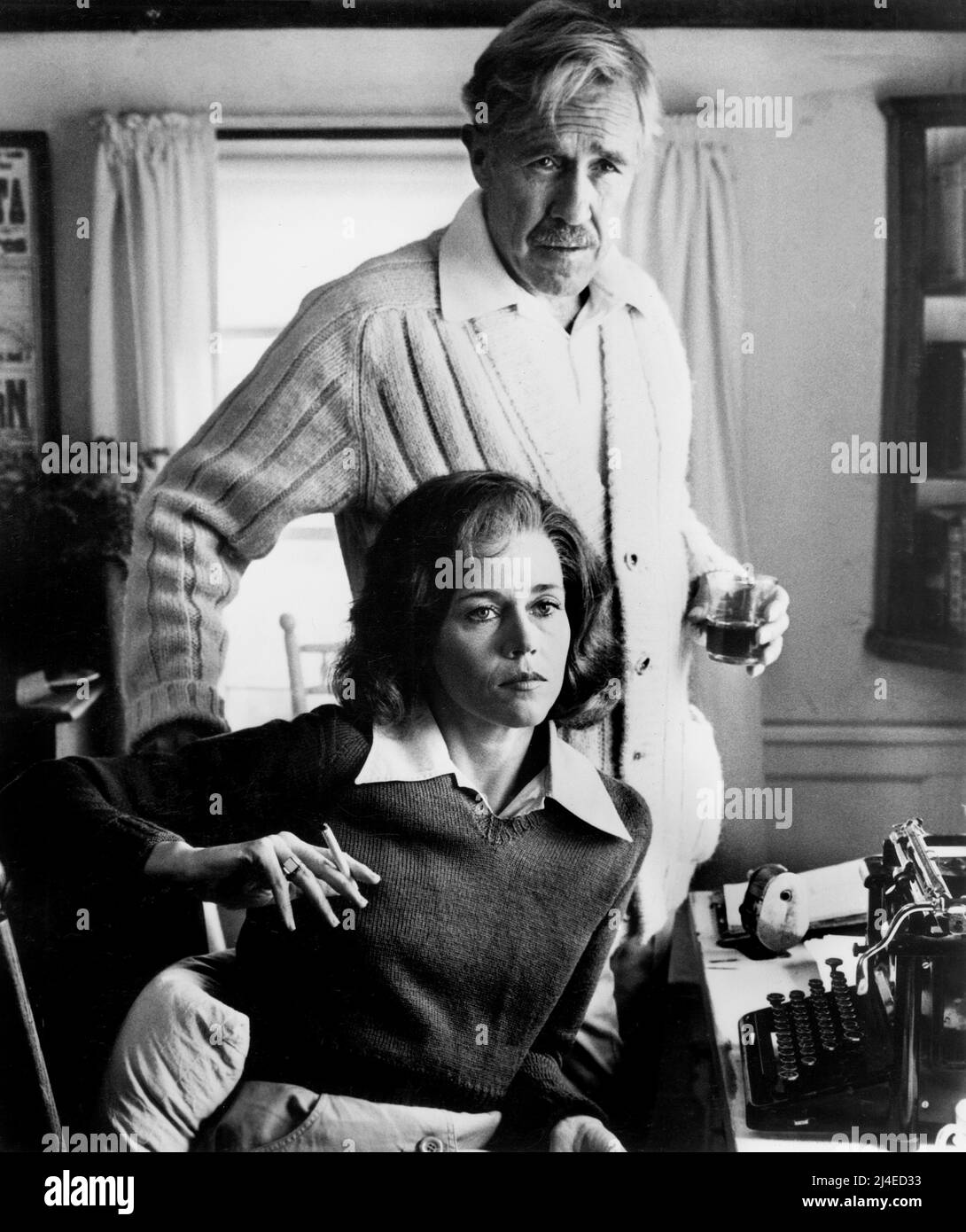 Jason Robards, Jane fonda, on-set of the Film, 'Julia', 20th Century-Fox, 1977 Foto Stock