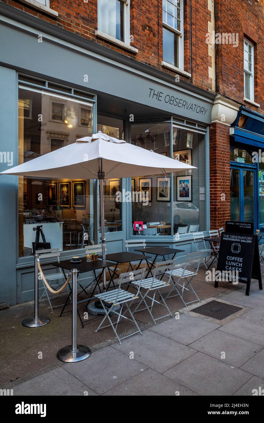 The Observatory Photography Gallery & Cafe at 64 Marchmont Street, Bloomsbury London. Foto Stock
