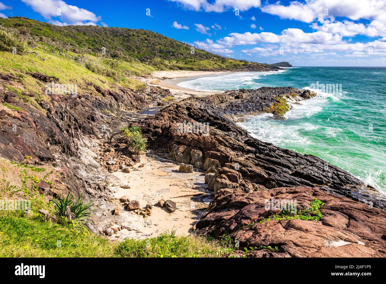 Champagne Pools a Fraser Island, Queensland, Australia Foto Stock