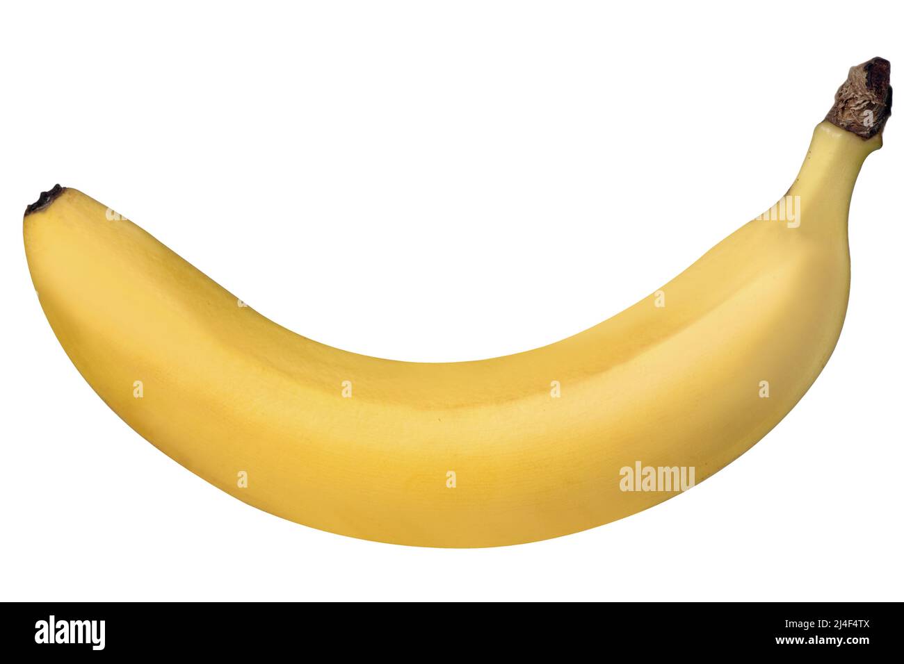 Banana immagine. Banana fresca gialla isolata su sfondo bianco Foto Stock