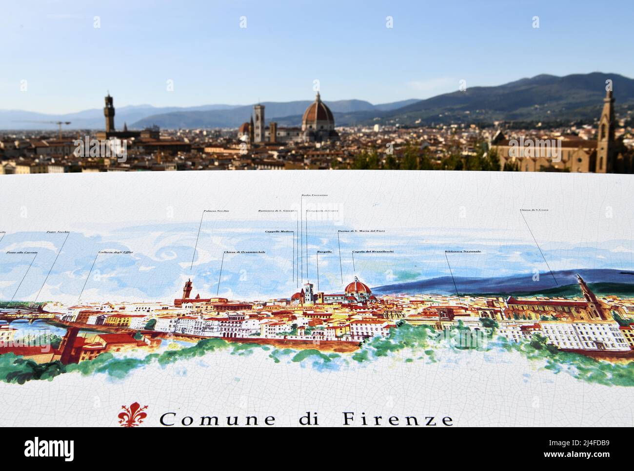 Firenze, Italia. 14th Apr 2022. Una foto che mostra i luoghi di interesse turistico è visto a Firenze, Italia, il 14 aprile 2022. Credit: Jin Mamengni/Xinhua/Alamy Live News Foto Stock