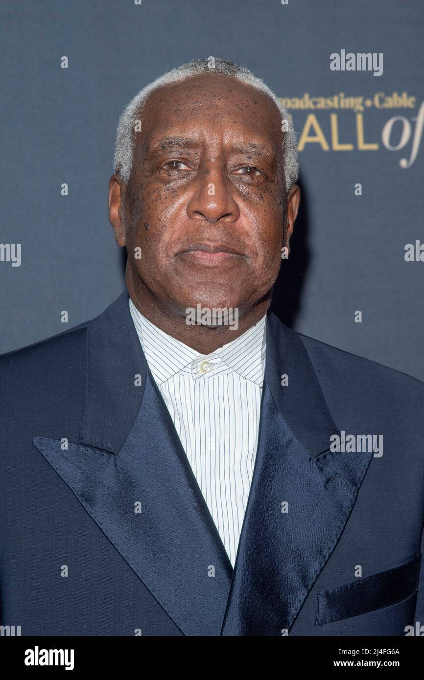 New York, Stati Uniti. 14th Apr 2022. NEW YORK, NEW YORK - APRILE 14: CEO di HBCU GO TV, Curtis Symonds partecipa alla Broadcasting & Cable Hall of Fame 2022 alla sala da ballo Ziegfeld il 14 Aprile 2022 a New York City. Credit: Ron Adar/Alamy Live News Foto Stock