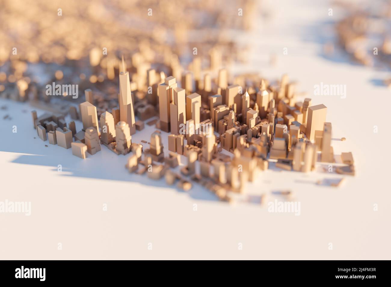 Miniatura 3D New York City. Little New York. 3D rendering. Foto Stock