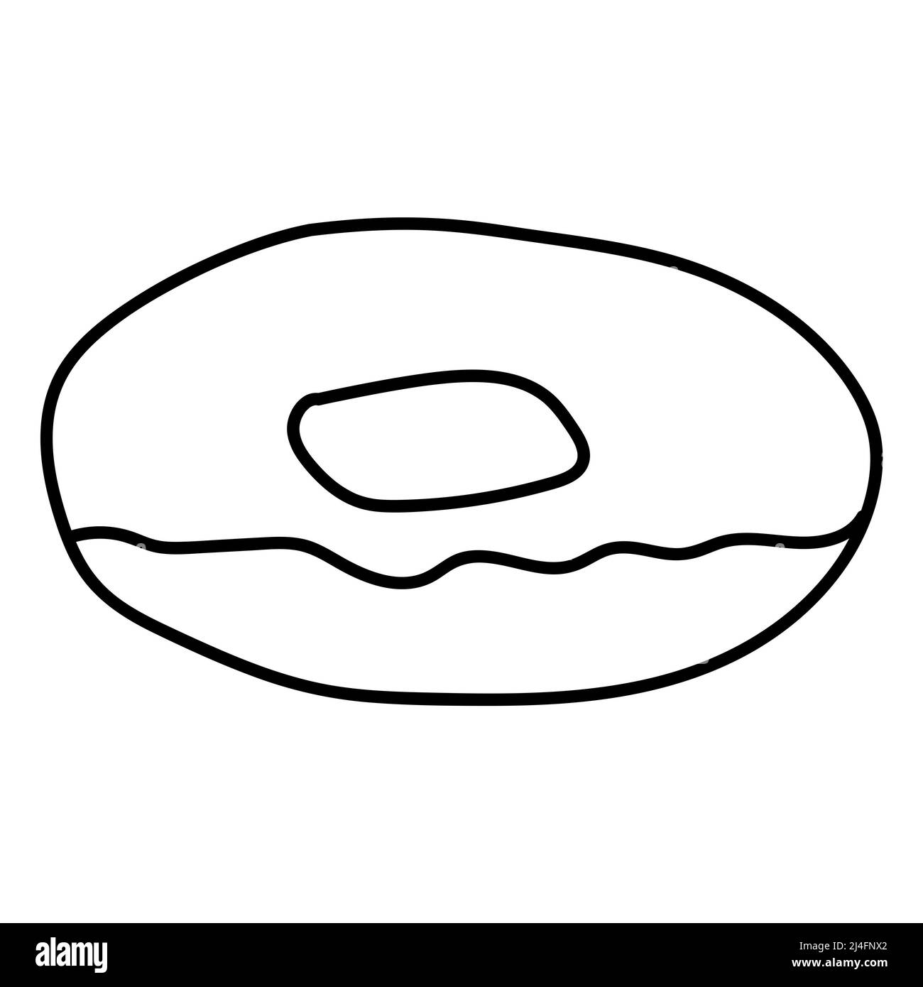 Splendido disegno da dessert isolato su sfondo bianco per il disegno a spazzola Foto Stock