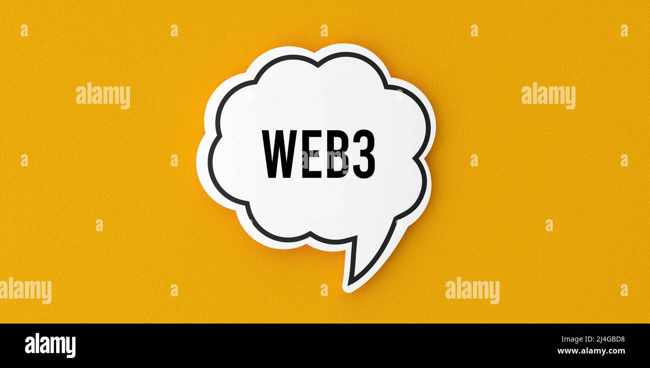 bolla del discorso e web3 Foto Stock