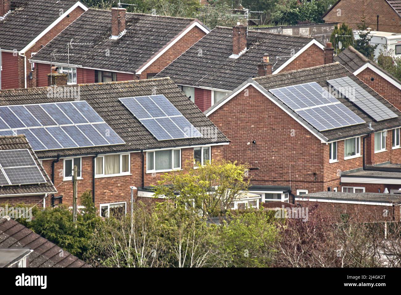 Pannello solare Photo-Voltaic produzione di energia domestica Foto Stock