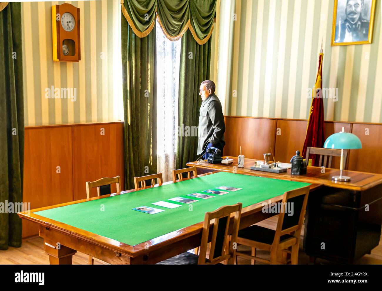 Sala del direttore ricostruita, Karlag Museum, Kazakhstan. L'ubicazione dell'ufficio è originale all'interno dell'edificio amministrativo di Karlag. Foto Stock