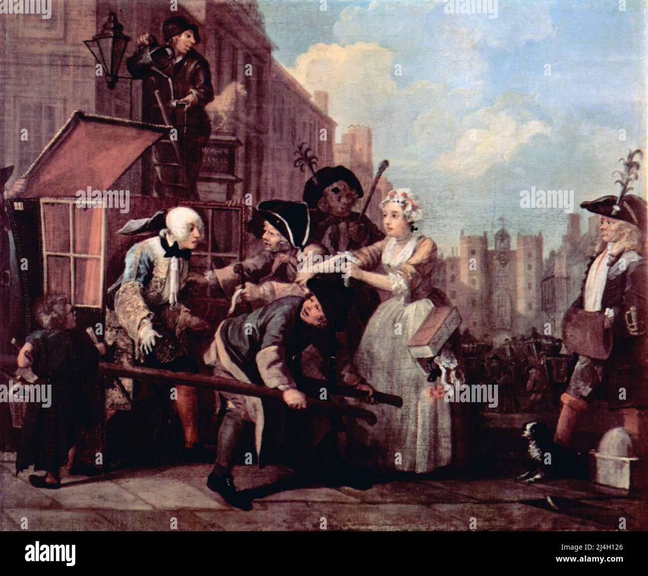 L'arresto, dipinto di William Hogarth Foto Stock