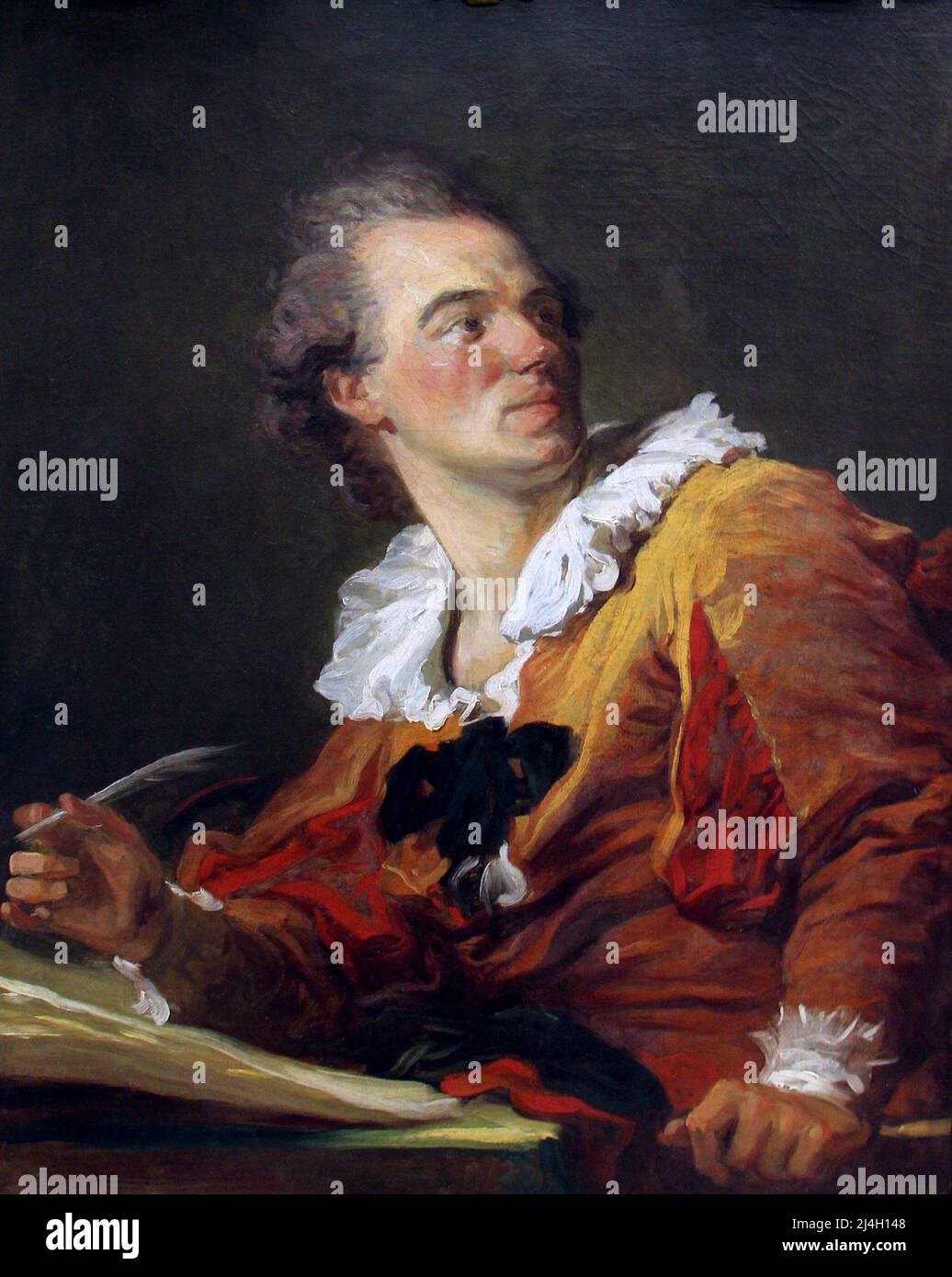 Ispirazione, (autoritratto) 1769, Pittura di Jean-Honoré Fragonard Foto Stock