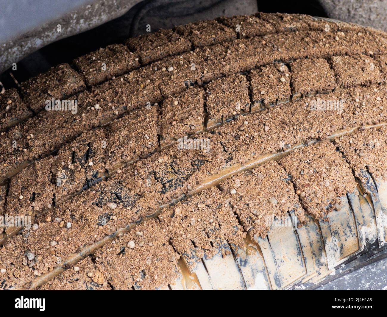 Pneumatici fuoristrada Muddy SUV Foto Stock