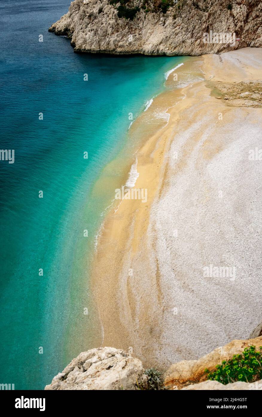 Kaputas Beach vicino Kalkan, Turchia. Via Licia. Concetto estate e vacanza. Foto Stock