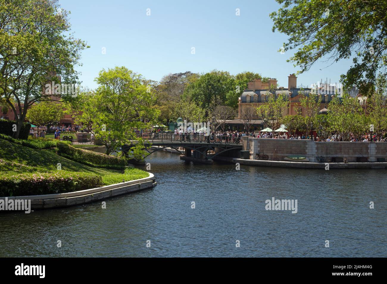Parco a tema Epcot, Orlando, Florida, USA, marzo 25th 2022, un paesaggio nel parco a tema Foto Stock