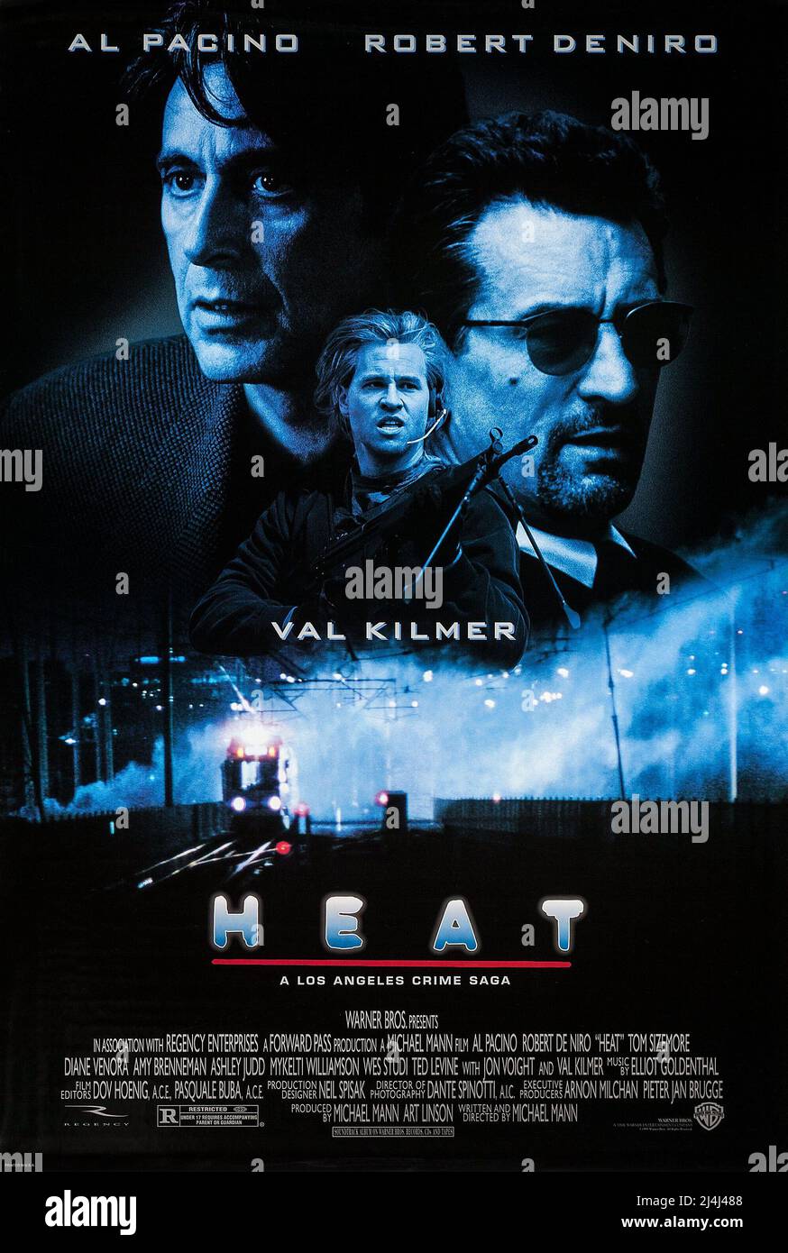 AL PACINO, ROBERT DE NIRO e VAL KILMER in HEAT (1995), diretto da MICHAEL MANN. Credit: WARNER BROTHERS / Album Foto Stock