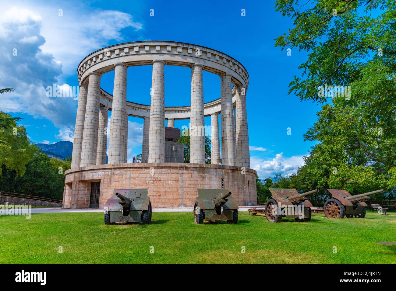 Vista panoramica sul centro storico di Trento. Foto Stock