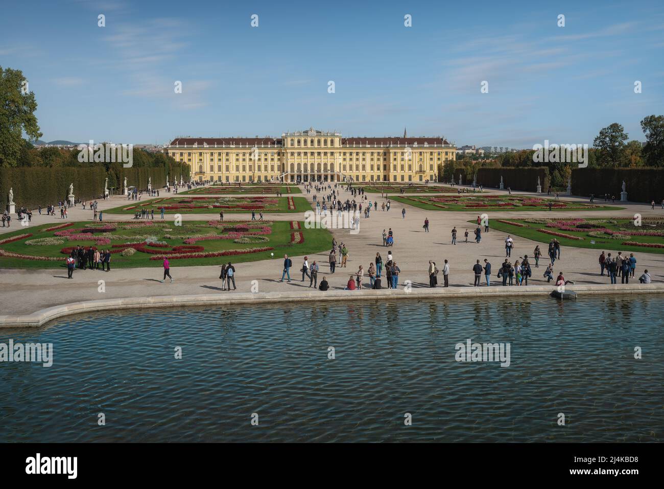 Giardini del Palazzo di Schonbrunn - Vienna, Austria Foto Stock