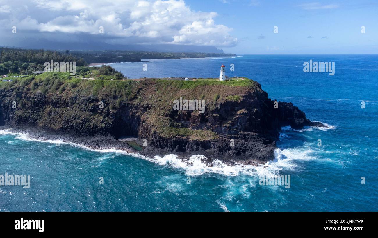 Il Kilauea Lighthouse, Kilauea, Kauai, Hawaii Foto Stock