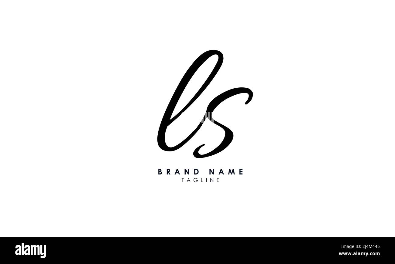Lettere alfabetiche iniziali logo monogramma LS, SL, S e L. Illustrazione Vettoriale