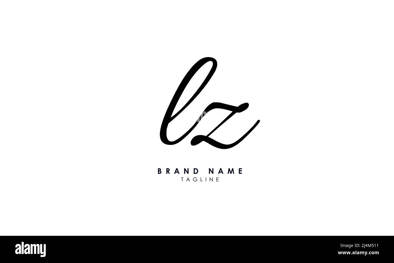 Lettere alfabetiche iniziali logo monogramma LZ, ZL, L e Z Illustrazione Vettoriale