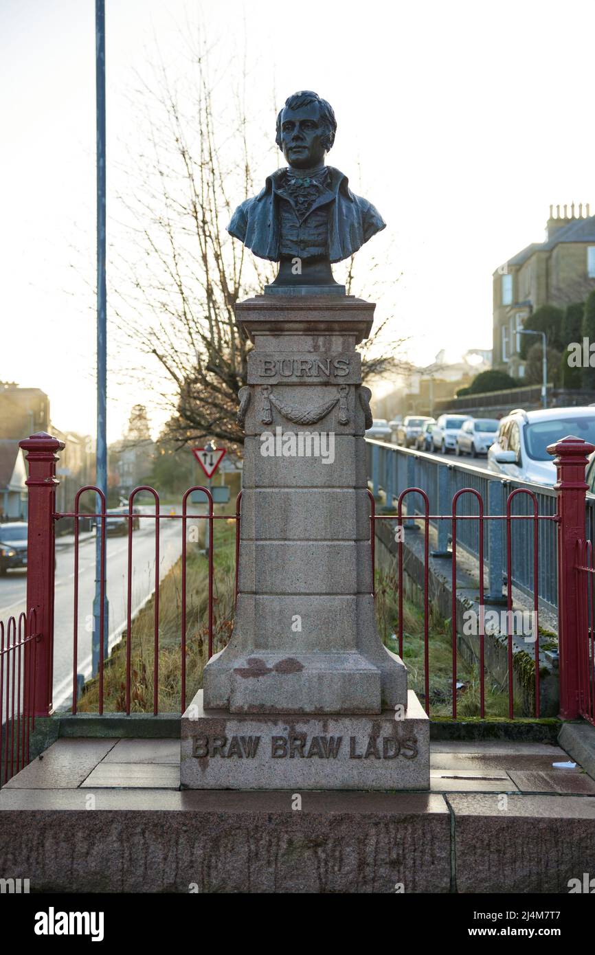 Robert Burns Statua Galashiels, Scottish Borders Foto Stock