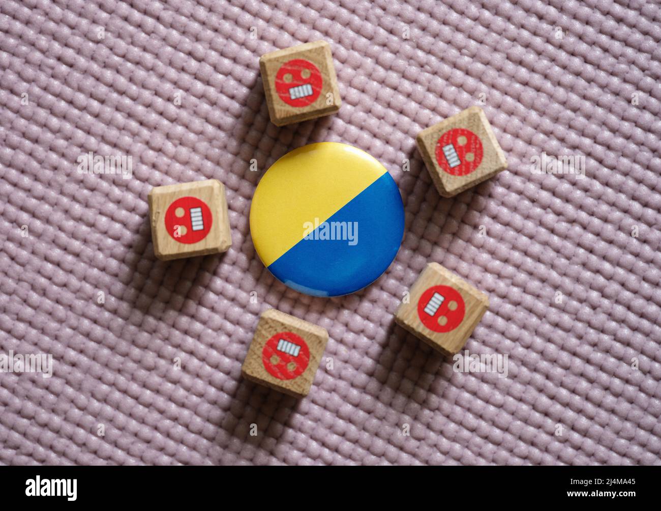 Malvagio criminale militare aggressione russa contro l'Ucraina Foto Stock