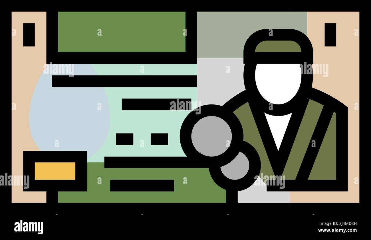 dinaro giordano jod icona a colori illustrazione vettoriale Illustrazione Vettoriale