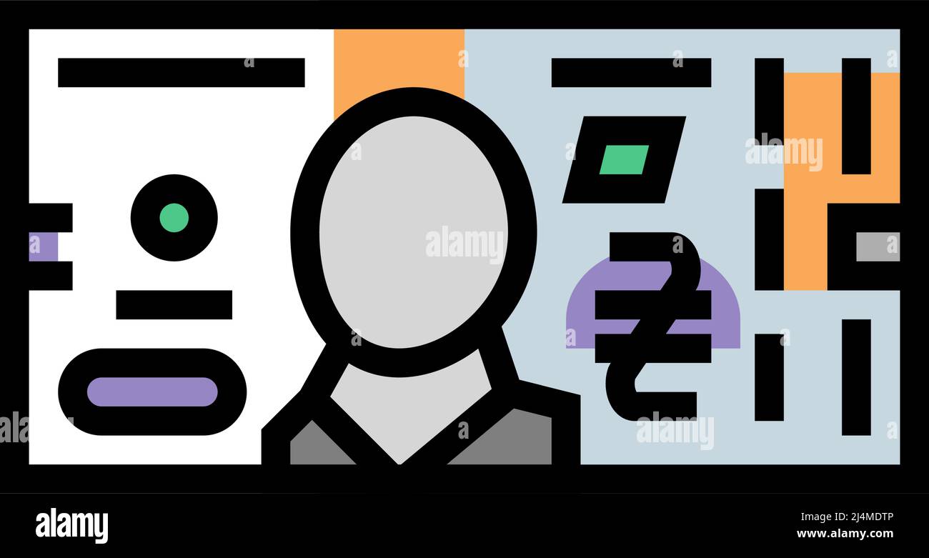 immagine vettoriale dell'icona a colori uah di hryvnia Illustrazione Vettoriale