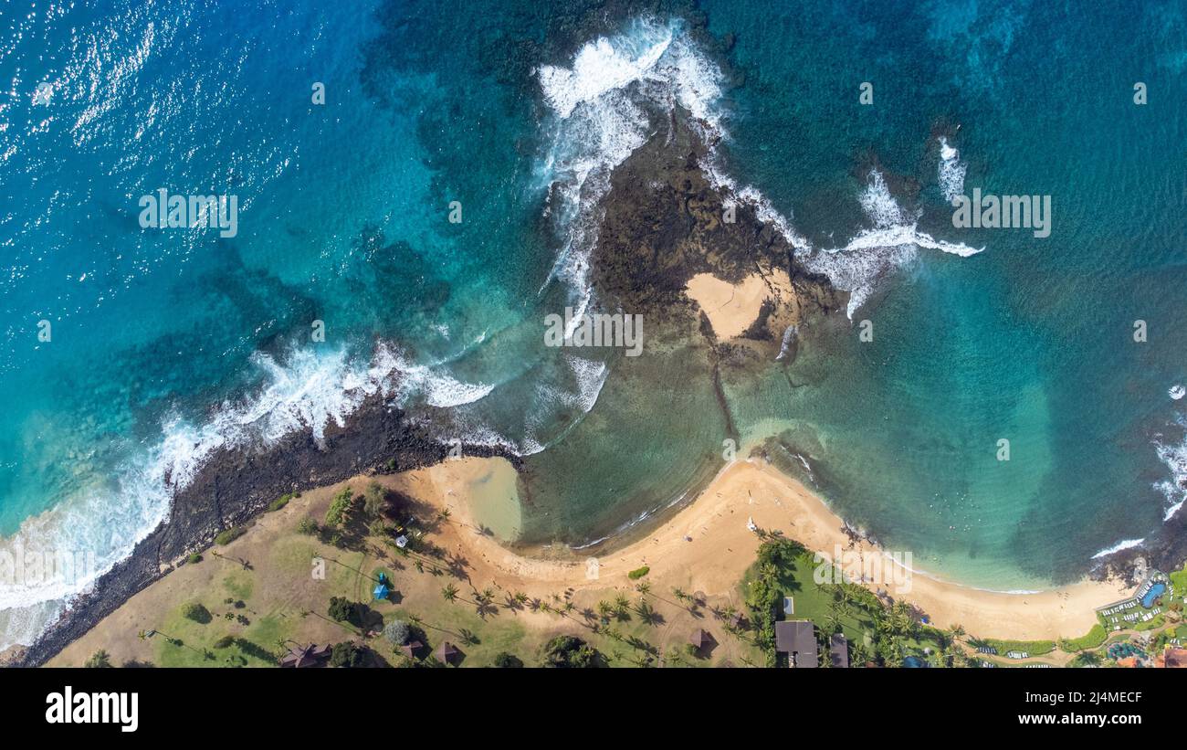 Poipu Beach, Koloa, Kauai, Hawaii Foto Stock