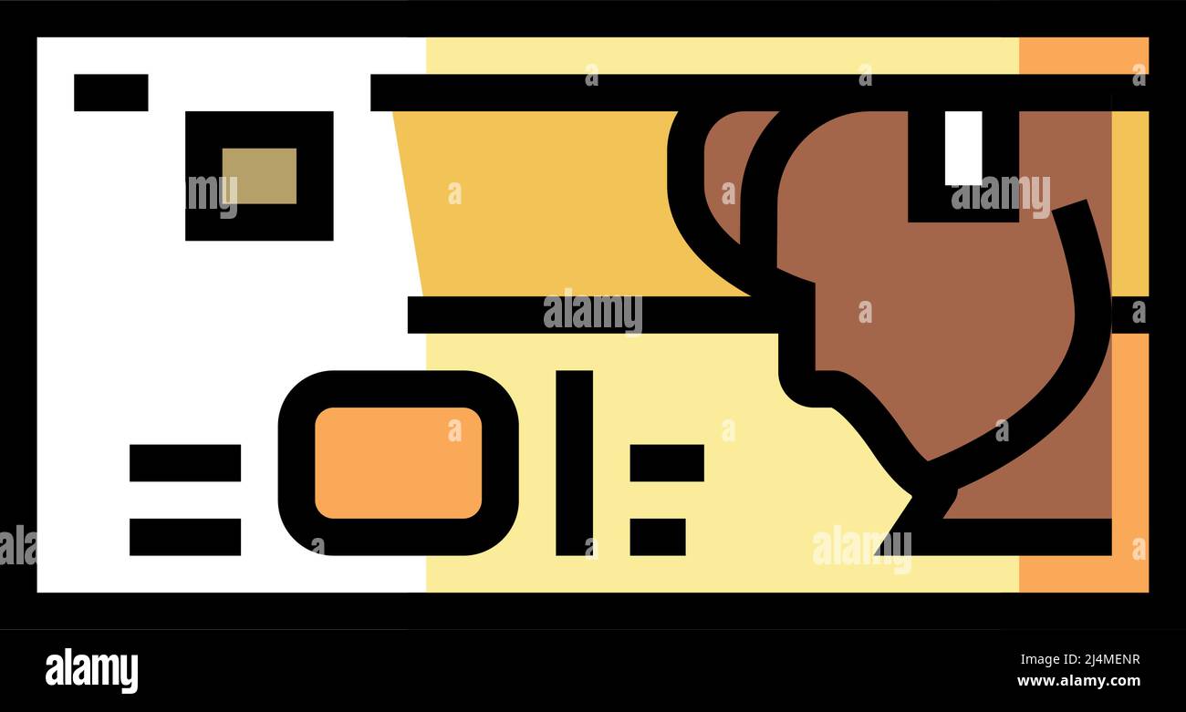 illustrazione vettoriale dell'icona a colori shekel ils Illustrazione Vettoriale