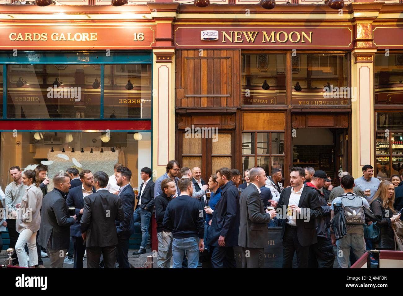 New moon, mercato di leadenhall, città di londra Foto Stock