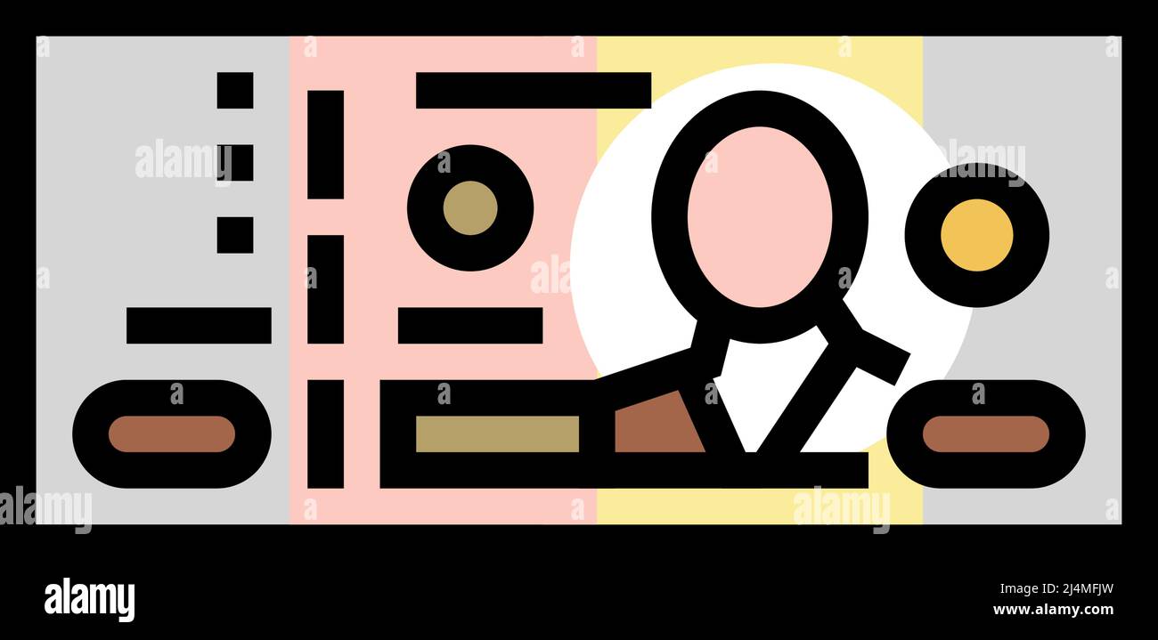 illustrazione vettoriale dell'icona a colori baht thb Illustrazione Vettoriale