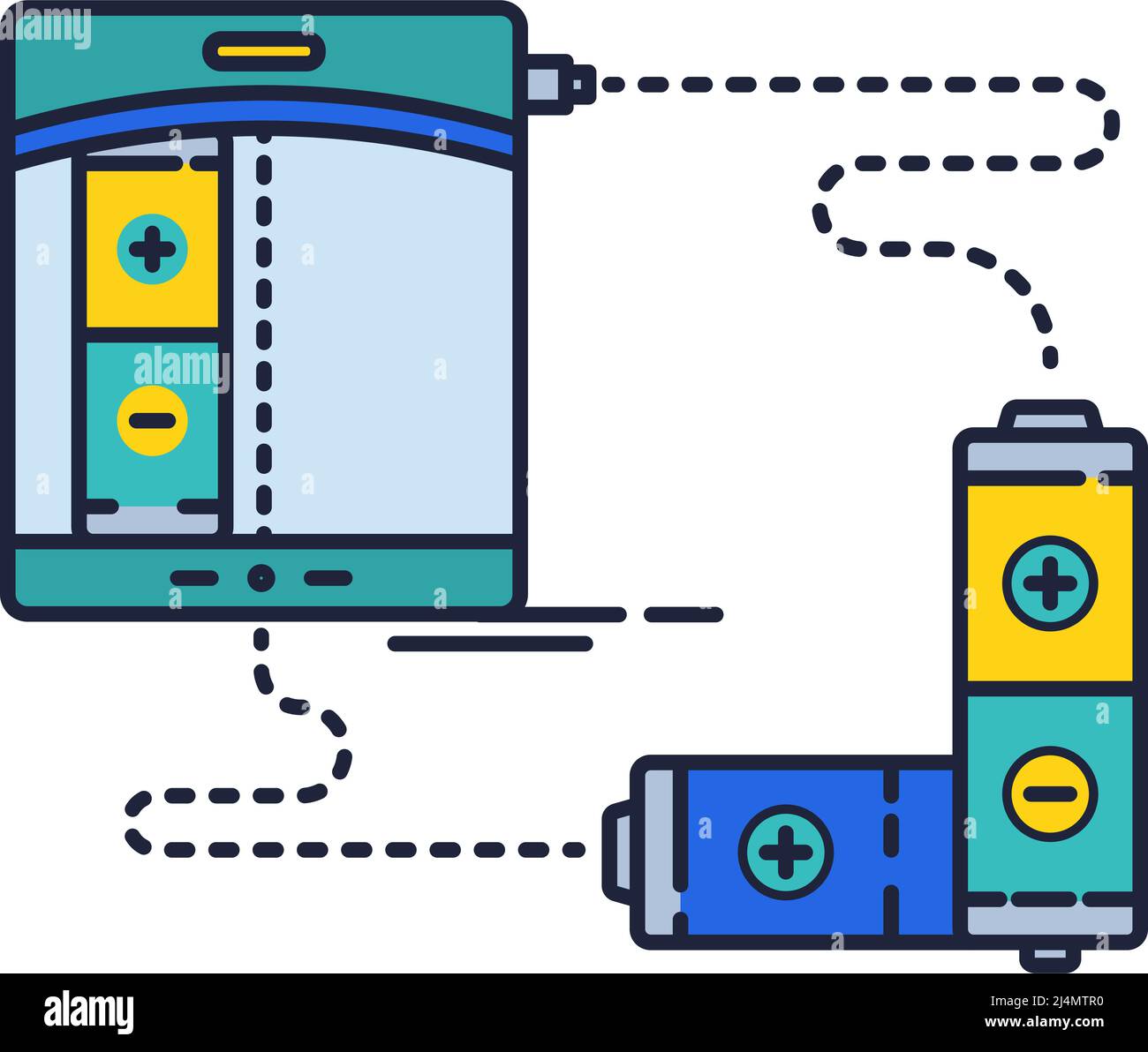 Tecnologia elettrica icona potenza e vettore di energia Illustrazione Vettoriale