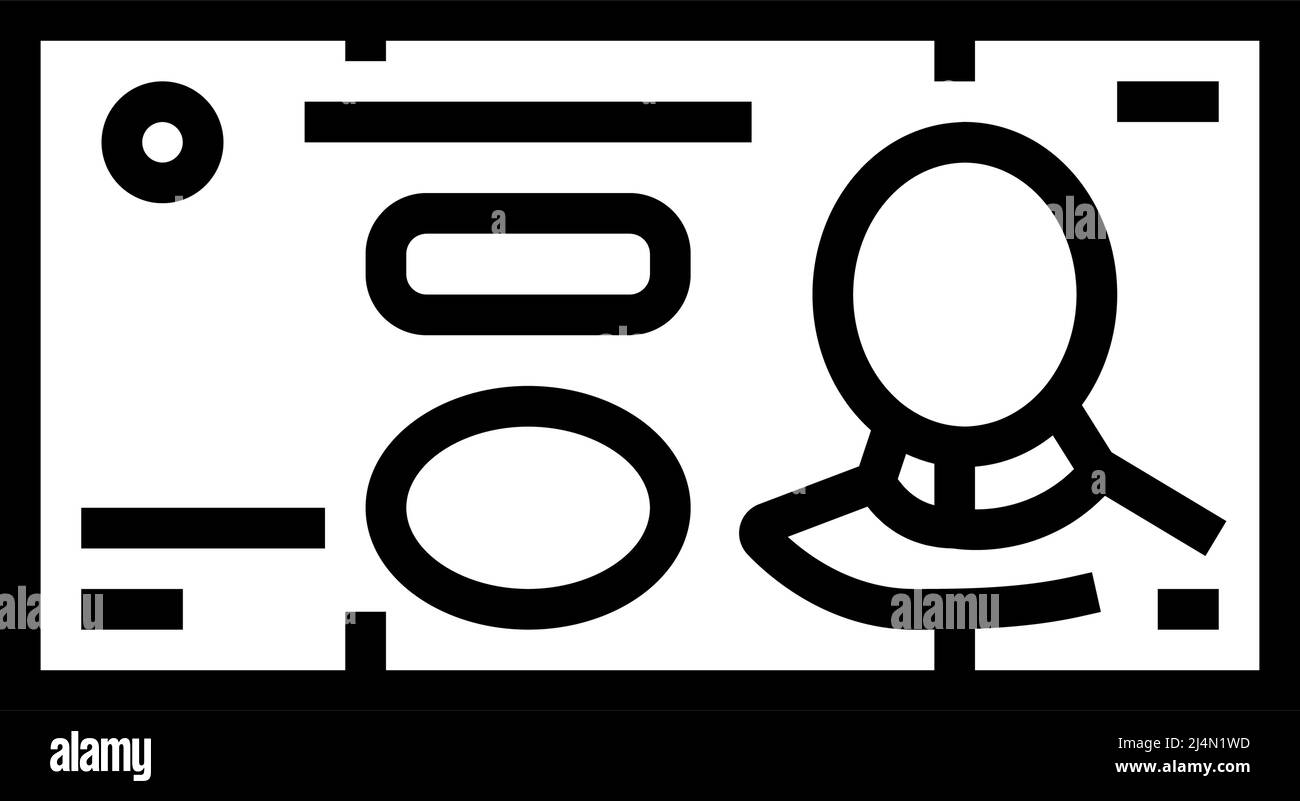 illustrazione vettoriale dell'icona della linea yuan cny Illustrazione Vettoriale