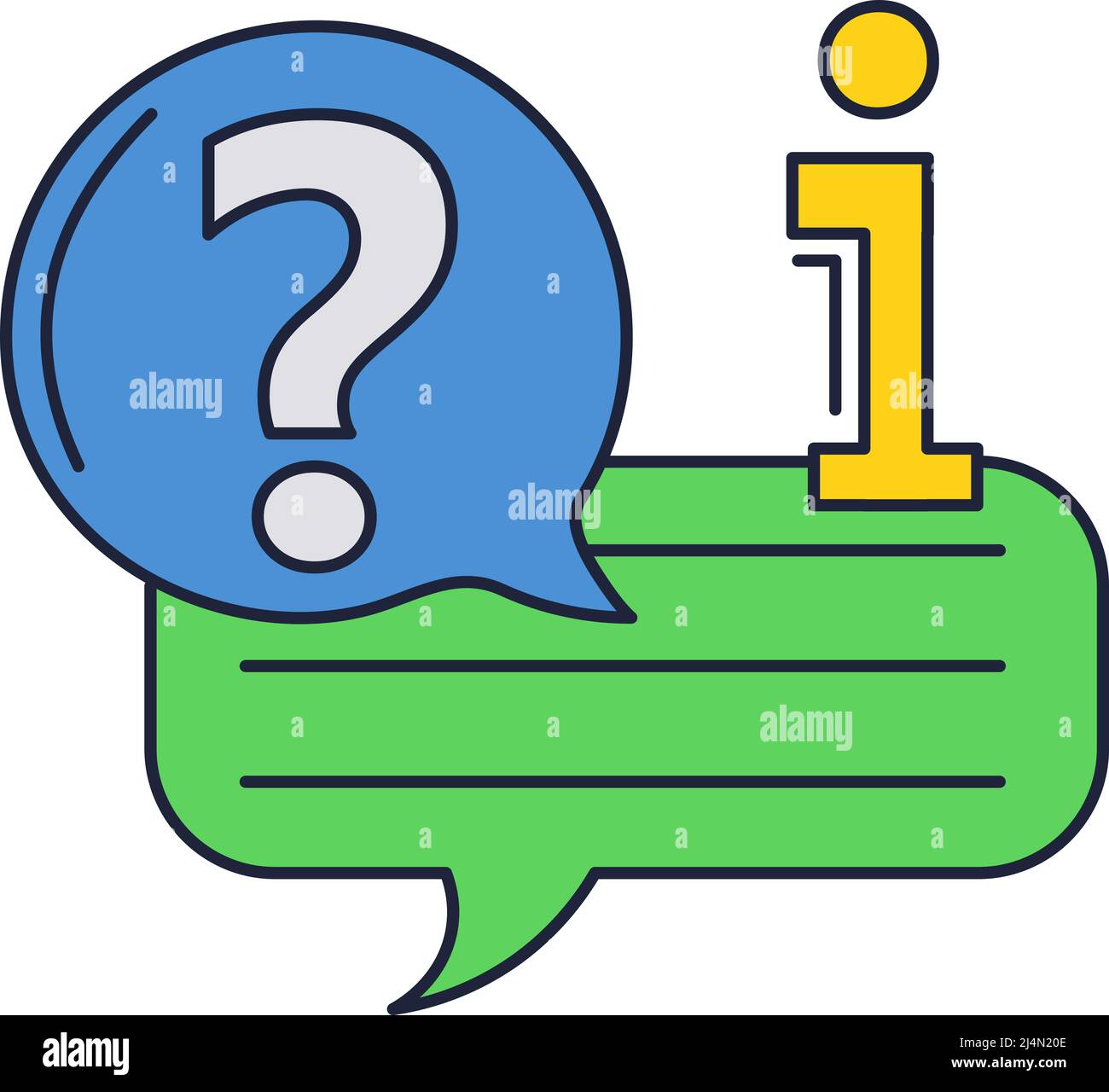 Quiz speech bubble icona vettore logo design Illustrazione Vettoriale