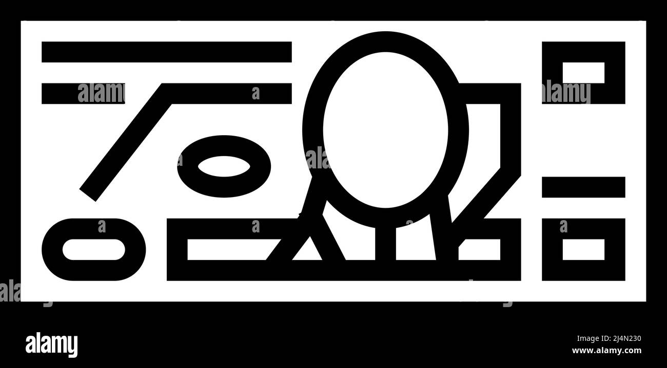 immagine vettoriale icona linea peso mxn Illustrazione Vettoriale