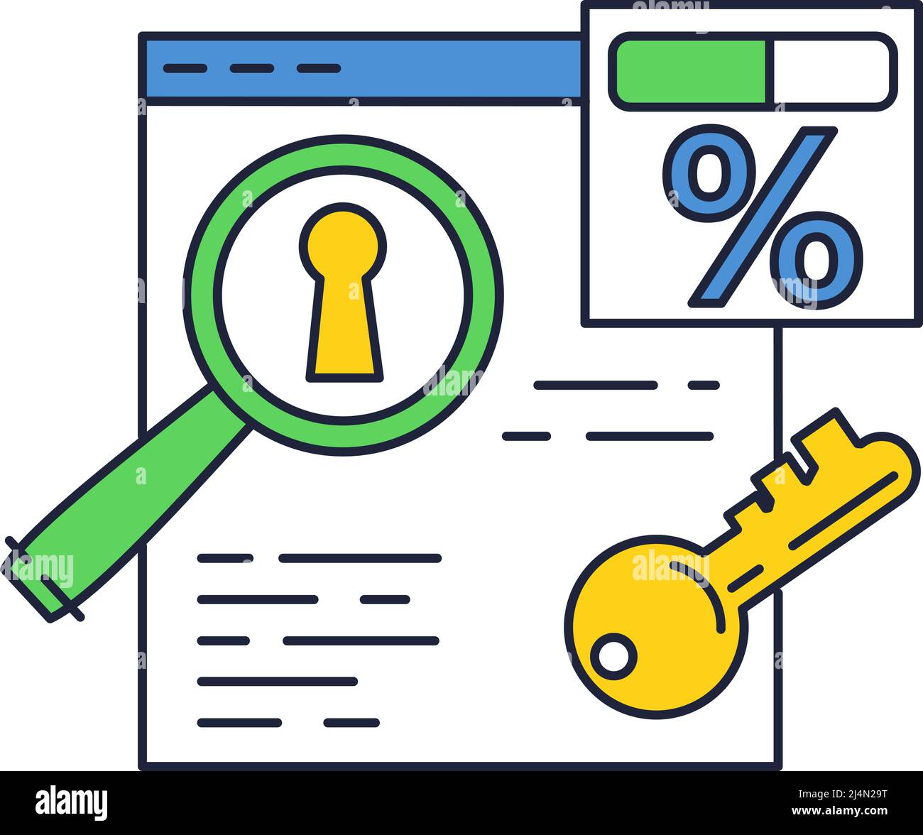 Parola chiave ricerca icona seo chiave di ricerca vettore Illustrazione Vettoriale
