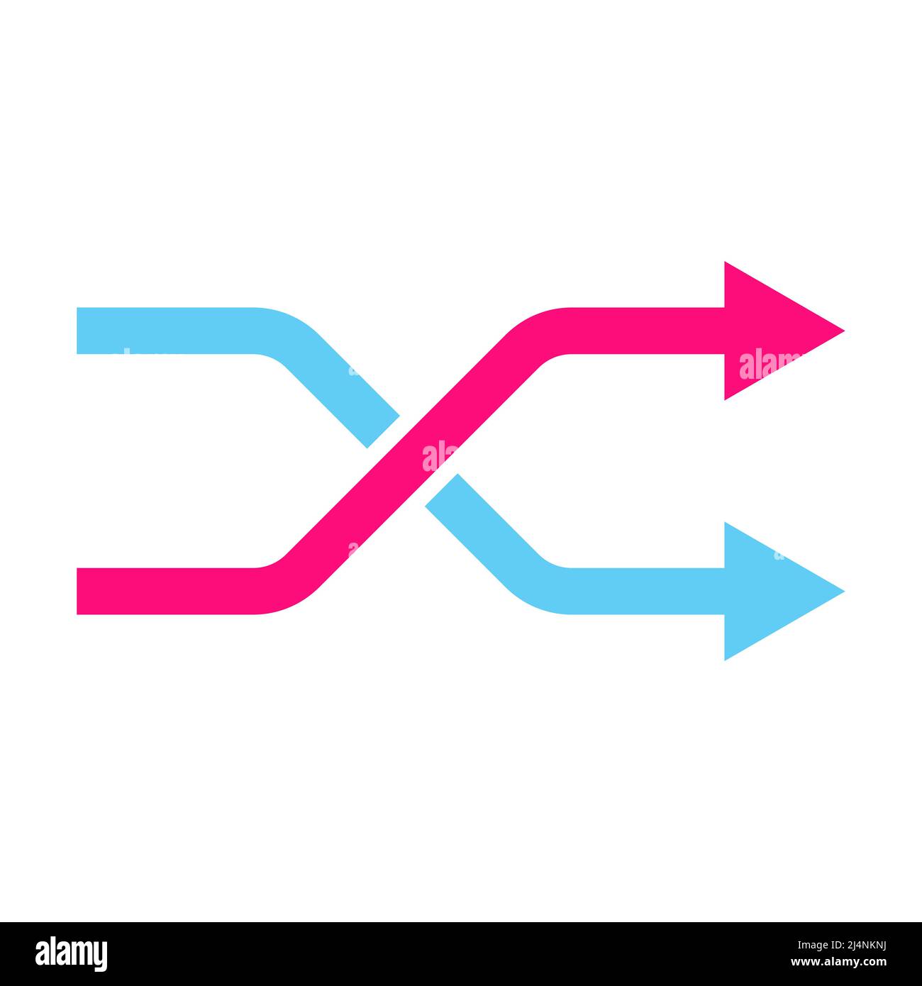 Reindirizza icona vettore cambiamento di direzione simbolo per grafica, logo, sito web, social media, app mobile, illustrazione dell'interfaccia utente Illustrazione Vettoriale