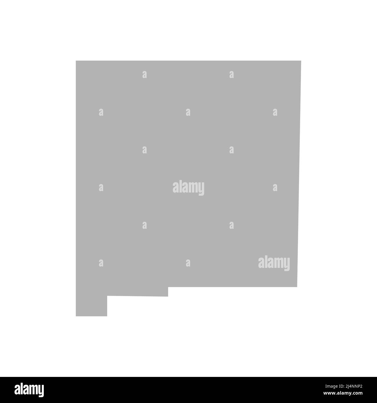 Icona vettoriale della mappa del nuovo Messico su sfondo bianco Illustrazione Vettoriale