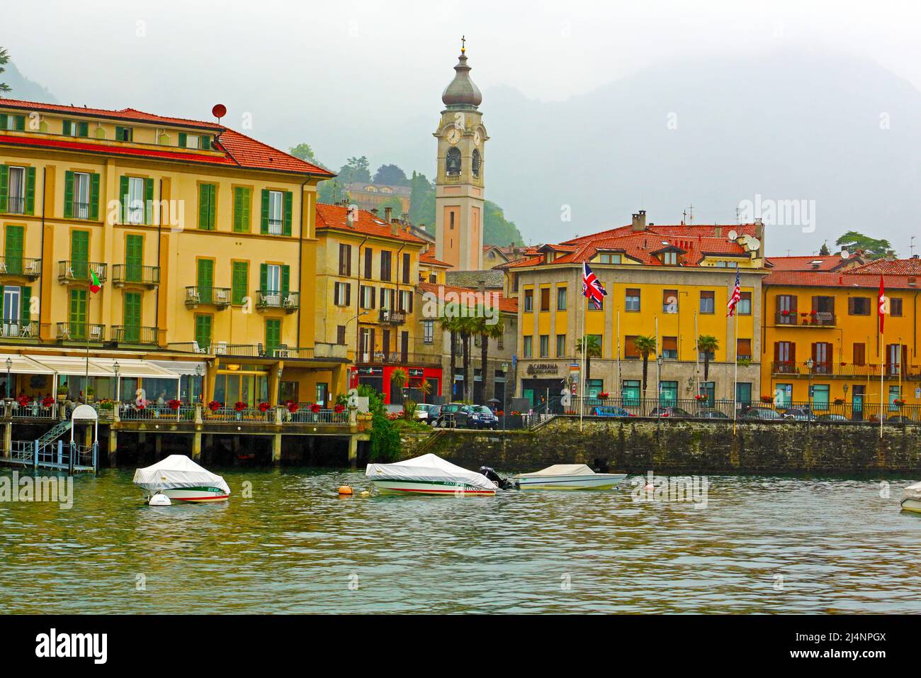 Menaggio sulle rive del Lago di Como nel nord Italia Foto Stock