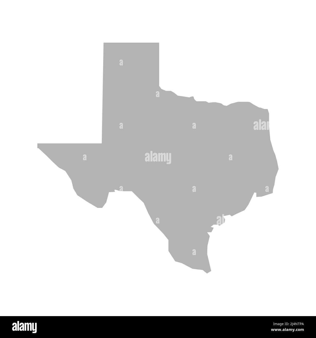 Icona vettoriale della mappa del Texas su sfondo bianco Illustrazione Vettoriale