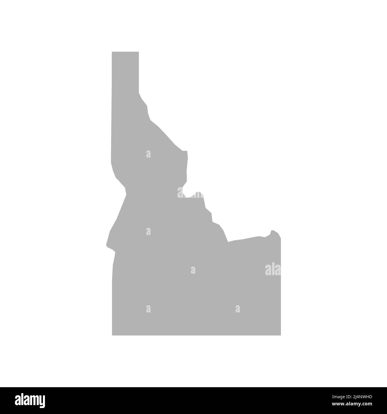 Icona vettore mappa Idaho su sfondo bianco Illustrazione Vettoriale