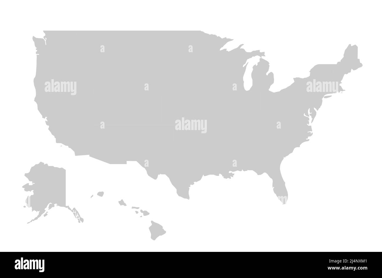 Mappa vettoriale degli Stati Uniti d'America Illustrazione Vettoriale