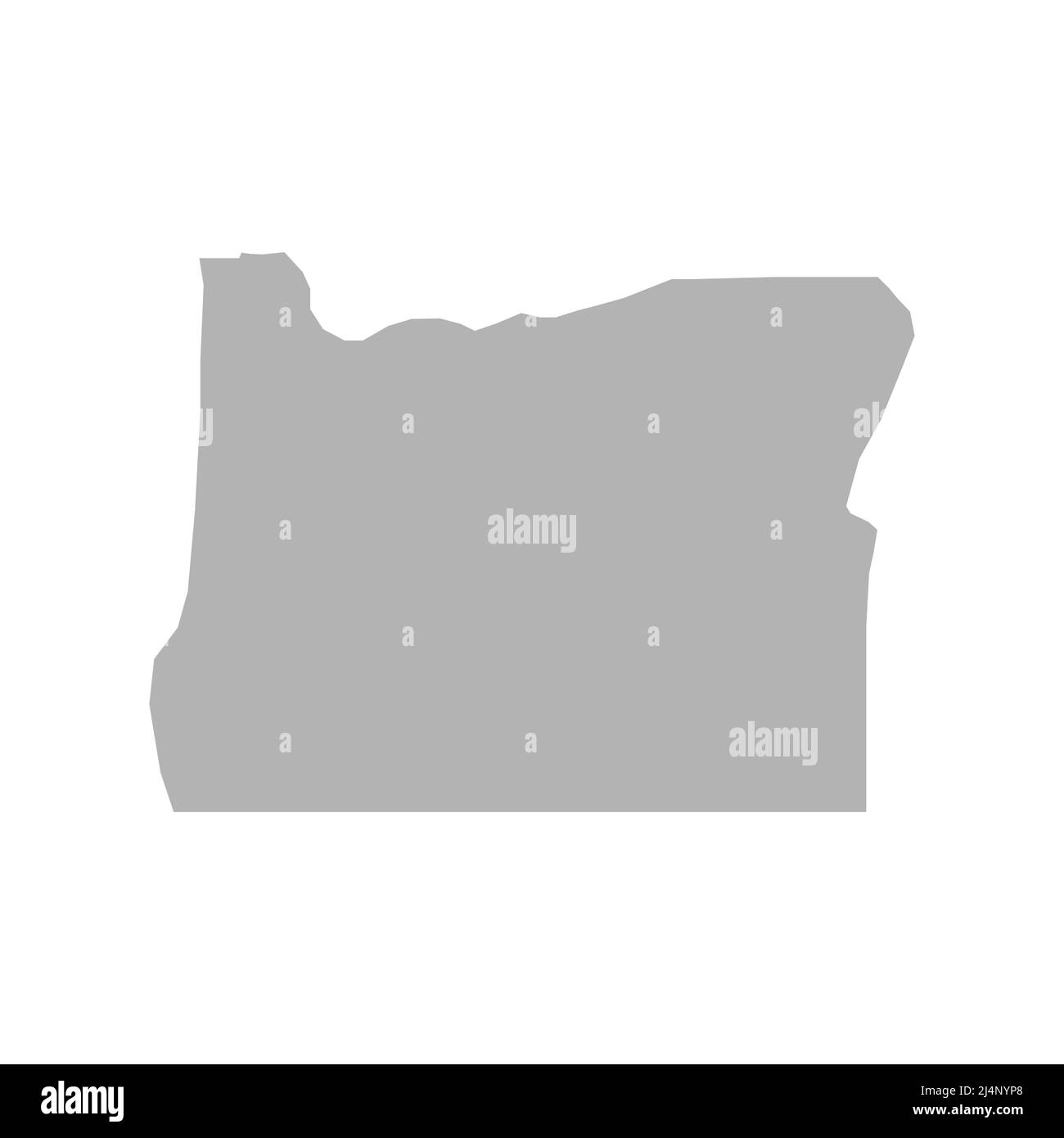Icona vettore mappa Oregon su sfondo bianco Illustrazione Vettoriale
