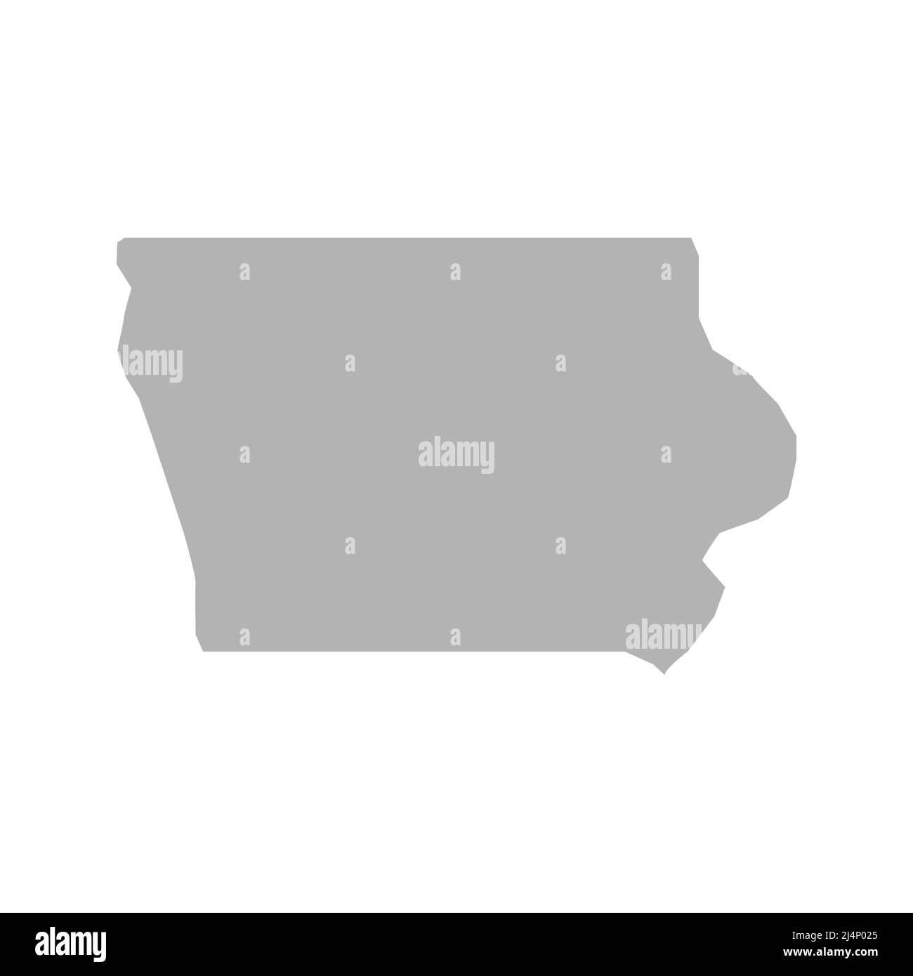 Icona vettore mappa Iowa su sfondo bianco Illustrazione Vettoriale