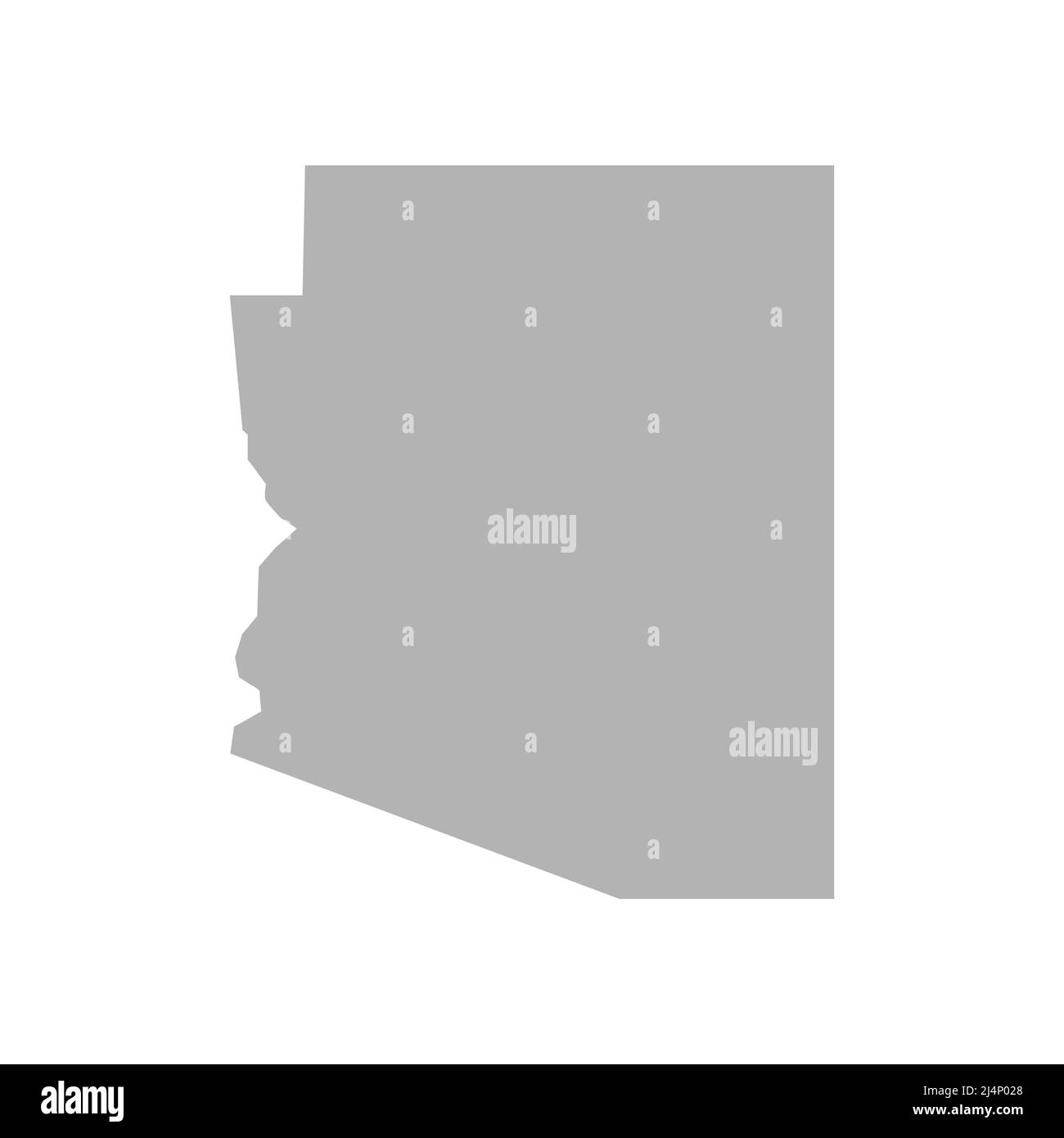 Icona vettore mappa Arizona su sfondo bianco Illustrazione Vettoriale
