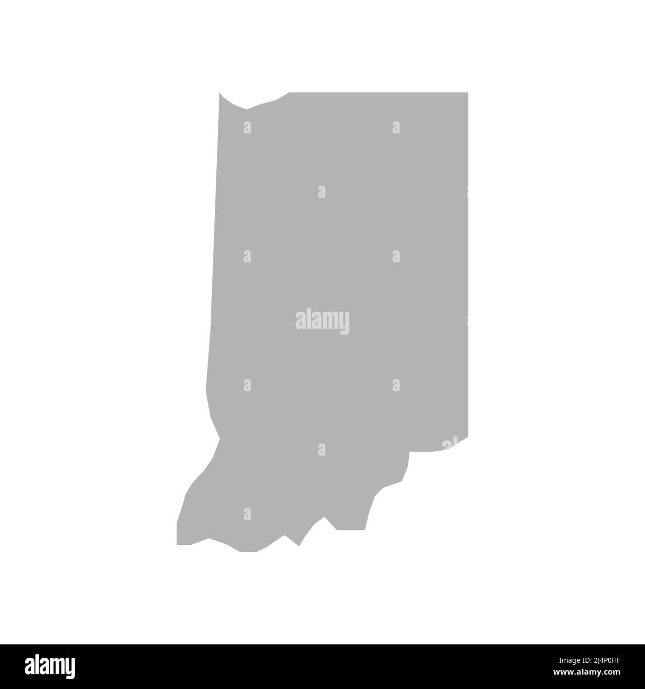 Icona vettore mappa Indiana su sfondo bianco Illustrazione Vettoriale